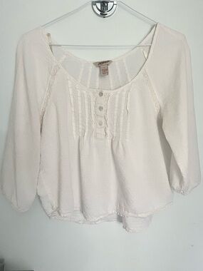 Arizona Jean Co. Cottagecore Pintuck Lace Blouse
